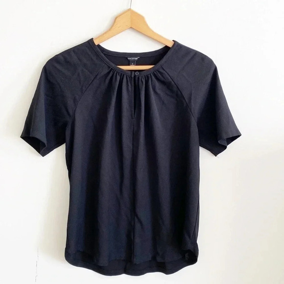 Ann Taylor Tops - Ann Taylor black short sleeve loose fitting top